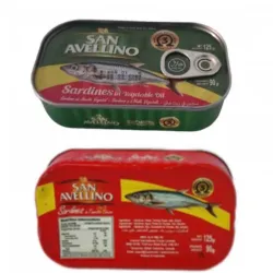 Latas de Sardina Avelino 125g en tomate y aceite 