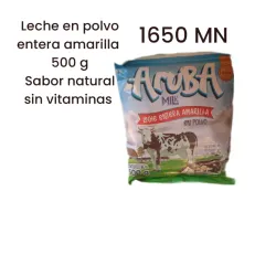 Leche en polvo  entera  sabor natural 500g sin vitaminas 