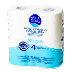 Paquete Papel Sanitario   MICADERM (4 rollos doble hoja )