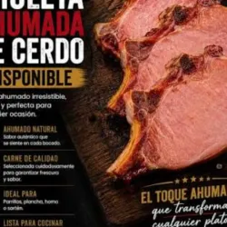 Paquete de chuleta  de cerdo ahumado  1 lb(ver descripción)