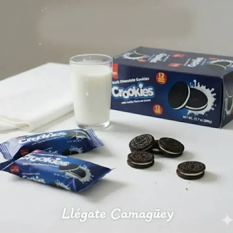 Caja de galletas chocolate negro CROOKIES (12 paquetes)