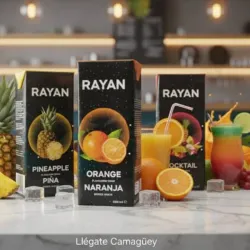 Caja de jugo Rayan 200ml Sabores piña y cóctel 