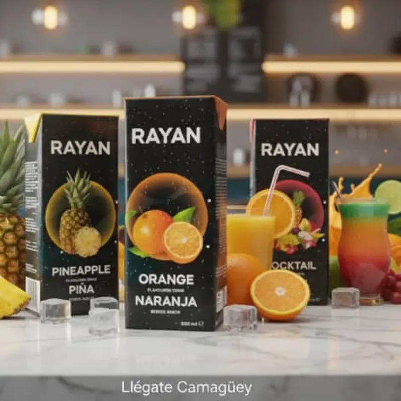 Caja de jugo Rayan 200ml Sabores piña y cóctel 
