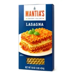 Caja de Lasaña MANTIA'S 1LB (contiene 18 láminas) vwr descripción)