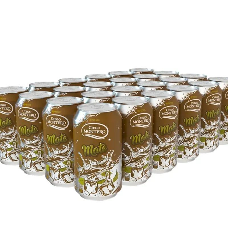 Caja de  refresco en lata (24 udes x330 ml) Sabor Mate