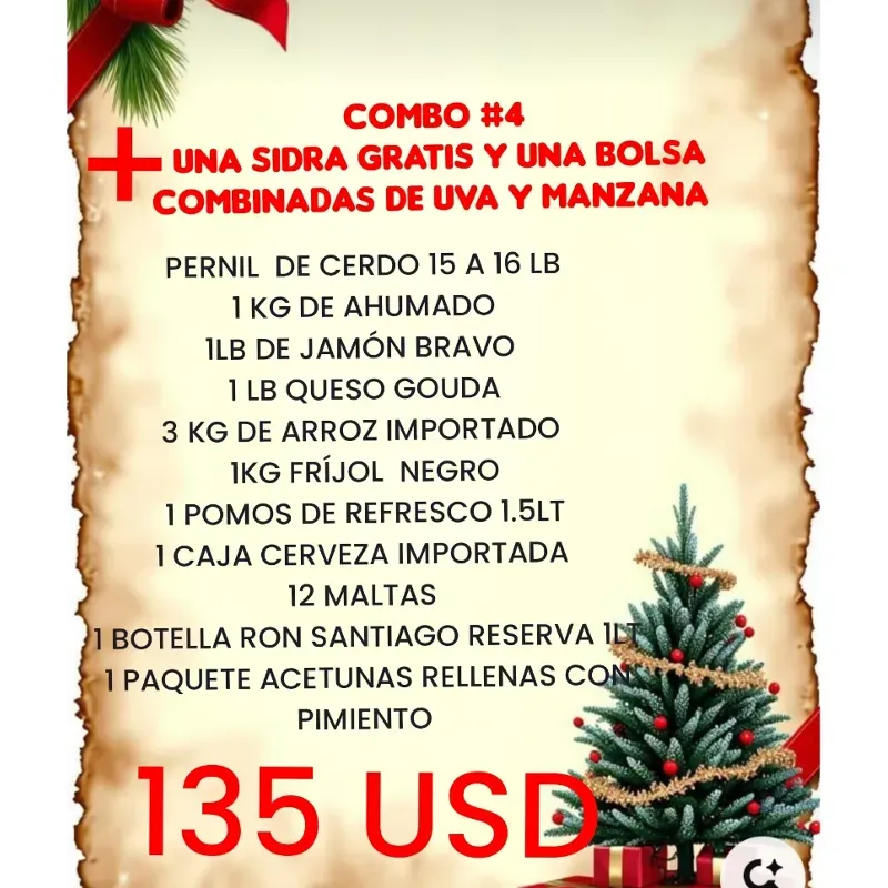 COMBO # 4 PARA NAVIDAD Y  FIN DE AÑO