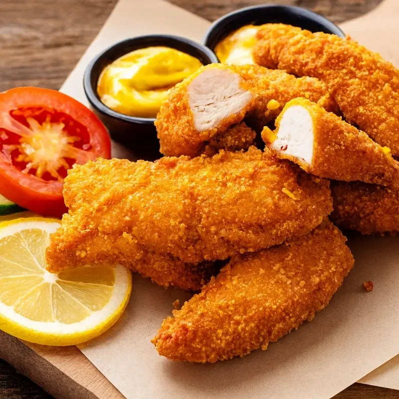 Fjitas de pollo empanizadas crujientes (1/2 libra) 230g