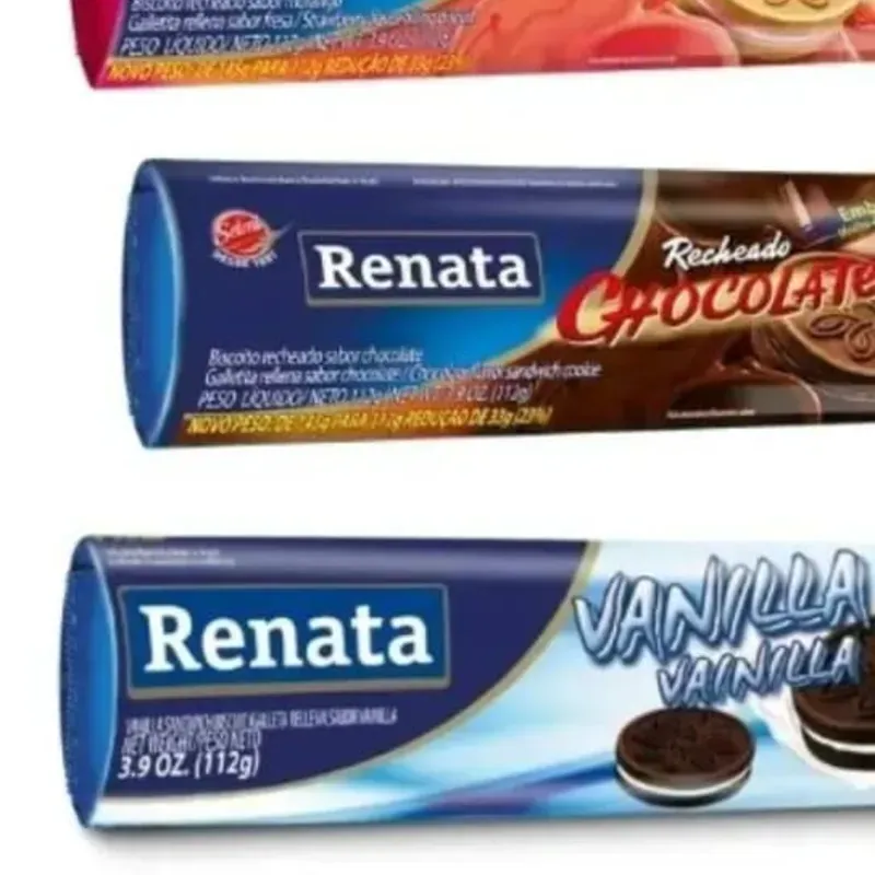 Galletas dulces rellenas Renata (chocolate fresa y vainilla)