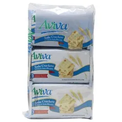 Galletas soda AVIVA contiene 9 paquetes 