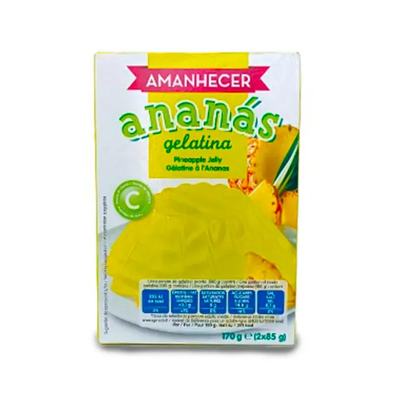 Gelatina AMANHECER 170g sabor Piña (contiene 2 paquetes)