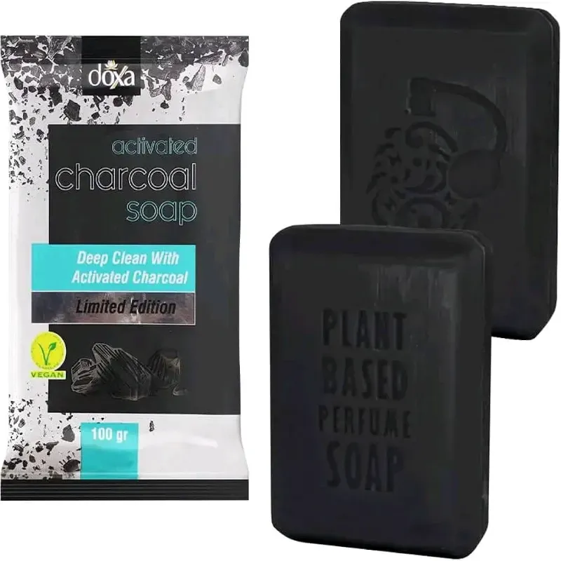 Jabón de carbón  activado 100g marca Doxa