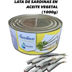 Lata de sardinas en aceite vegetal 1kg  Dargoni 