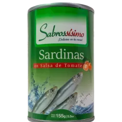 Lata de sardinas en tomate 125g sabrosisimo 