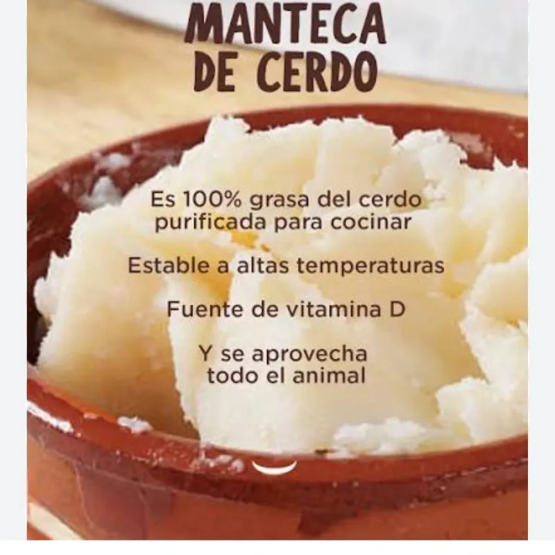 Manteca de cerdo x lb (ver descripción)