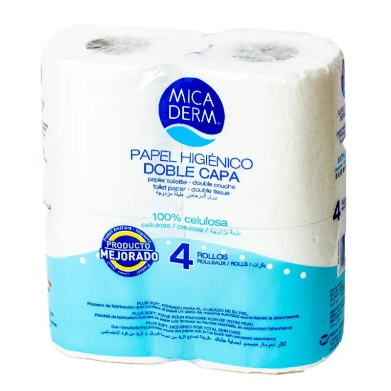 Papel sanitario 4 rollos MICADERM doble capa