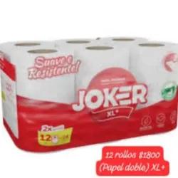 Papel sanitario JOKER 12 rollos doble capa XL