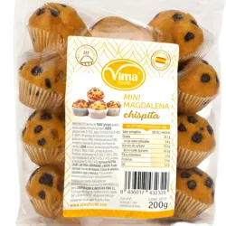 Paquete de magdalenas con chispas de chocolate 200g VIMA (ver descripción)