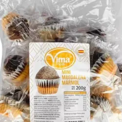 Paquete de magdalenas mármol vainilla y chocolate Vima 200g(ver descripción)