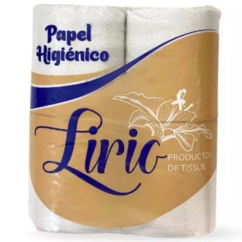 Paquete papel sanitario de 4 rollos marca Lirio