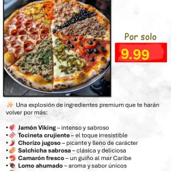 PIZZA PREMIUM CON BEBIDA GRATIS (ver descripción)