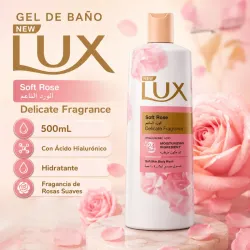 Pomo Gel de baño LUX aroma rosas 500ml suavida frescura e hidratacion(Ver propiedades en descripción)