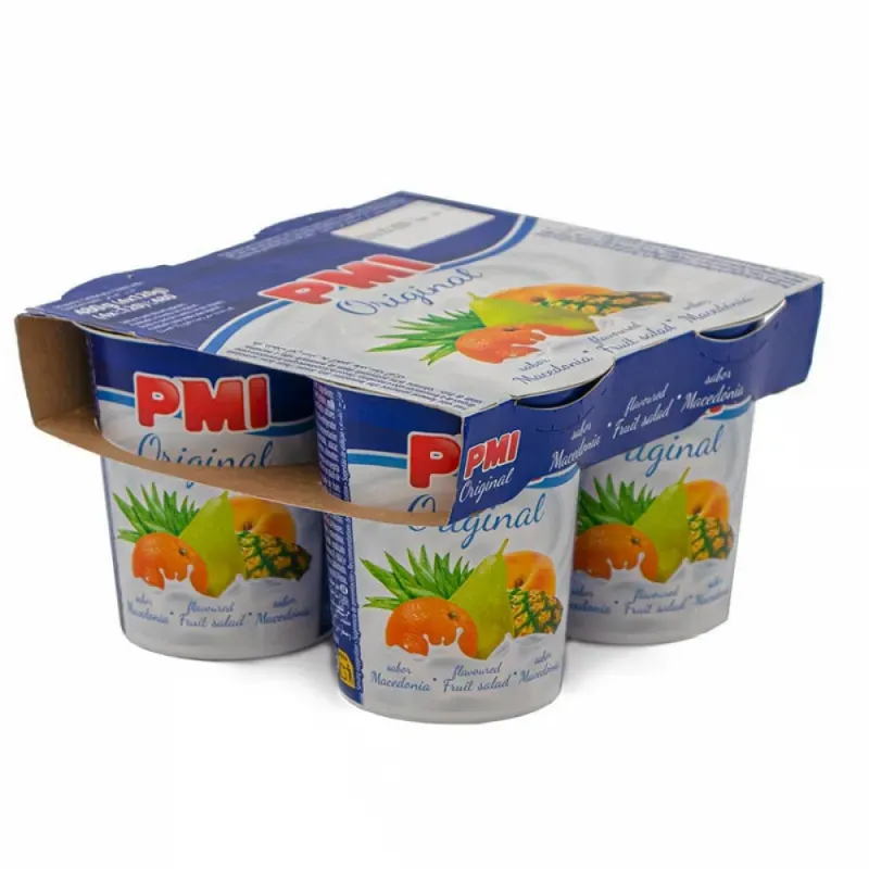 Yogur PMI Macedonia y platanito blíster 4uds x120 ml