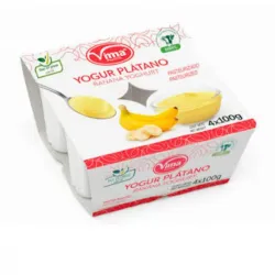 Yogurt platanito marca VIMA blíster de 4 uds