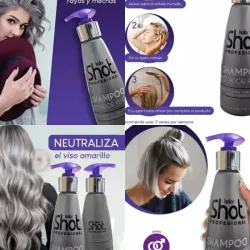 Shampoo Matizador Para Color Platino Kolor Shot By Gaero | Sin parabenos | Elimina Visos Amarillo Y Naranjas | 300ml