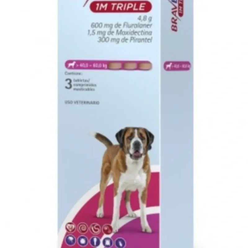 Bravecto 1M Triple de 40 a 60 kilos
