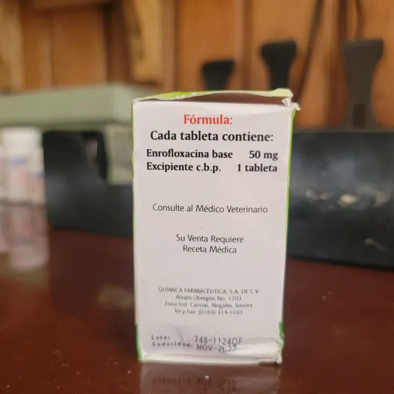 Enrotab (200 pesos cada tableta)