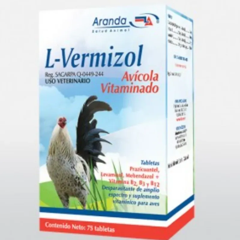 L-VERMIZOL AVICOLA VITAMINADO 75 TABLETAS