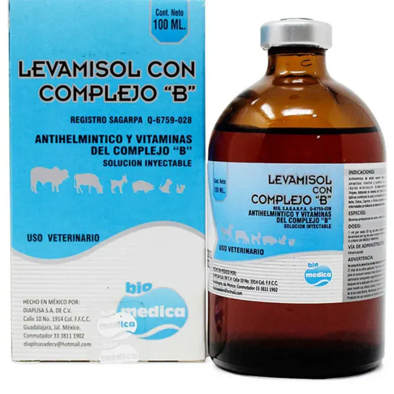 LEVAMISOL CON COMPLEJO B 100ML