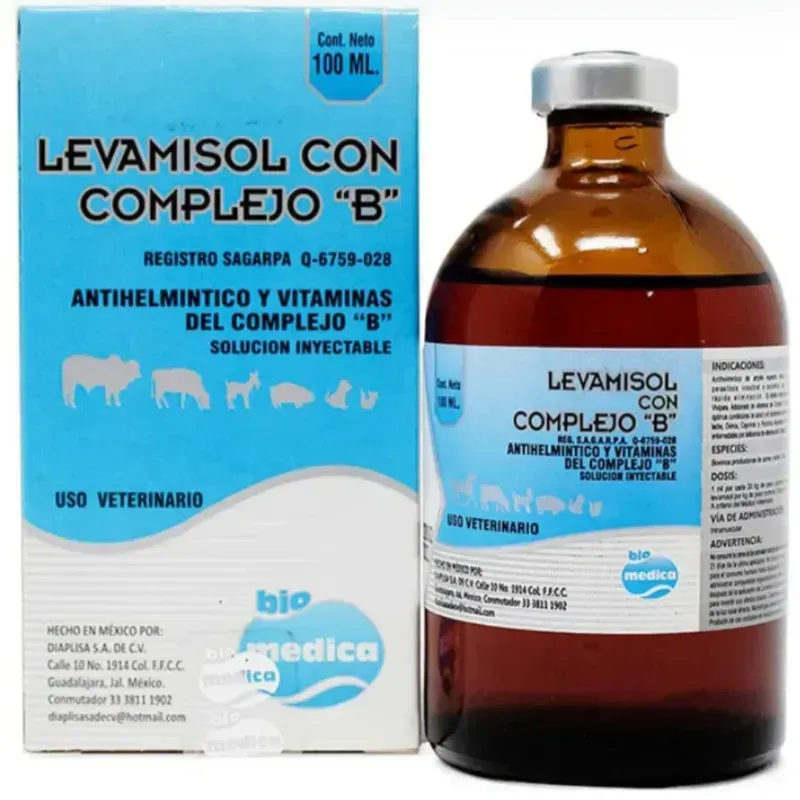 Levamisol con Complejo B de 20 ML 