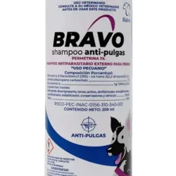 SHAMPOO BRAVO CONTRA PULGAS Y GARRAPATAS