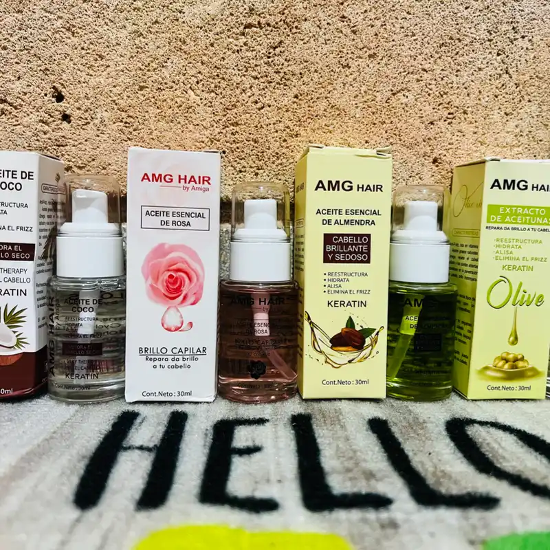 Silicona con aceites esenciales para el cabello 