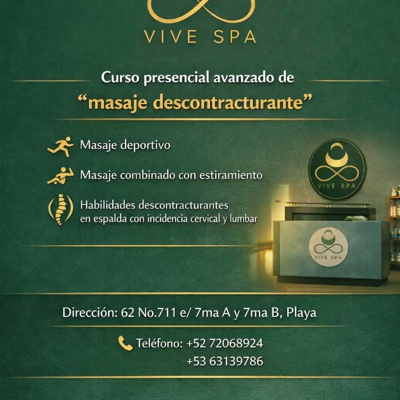 Curso presencial avanzado de "masaje descontracturante"