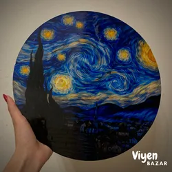 Disco de vinilo con temática de Van Gogh.💙