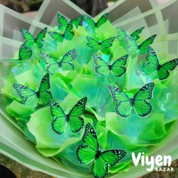 Ramo de mariposas verdes.💚