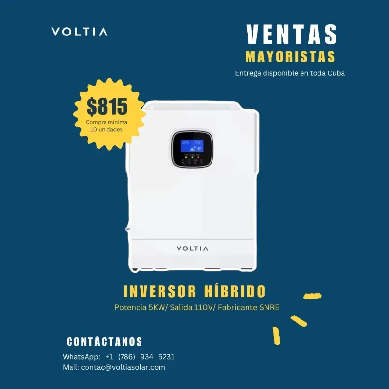 Inversor híbrido 5kW + de 10 unidades 
