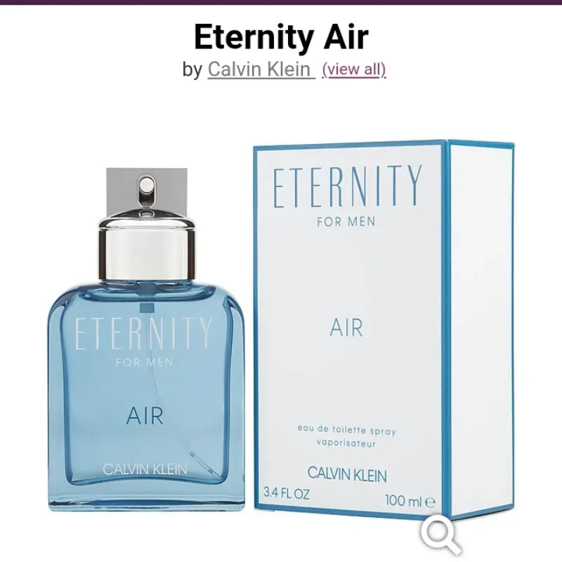 Eternity Air by Calvin Klein. 3.4 Oz eau de Toillete. Usa 