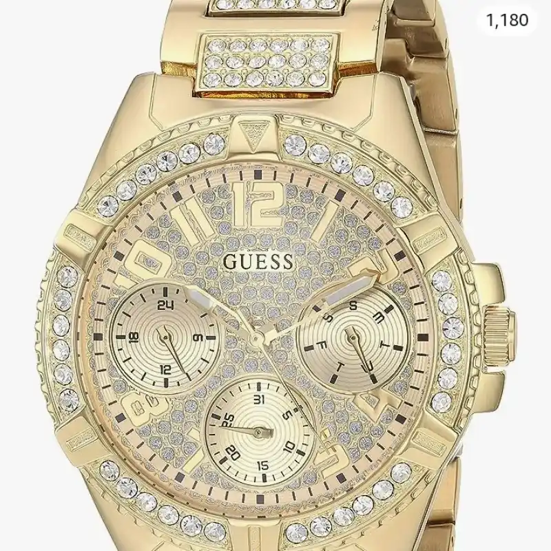 Guess whatch Women's gold cristal Acents 