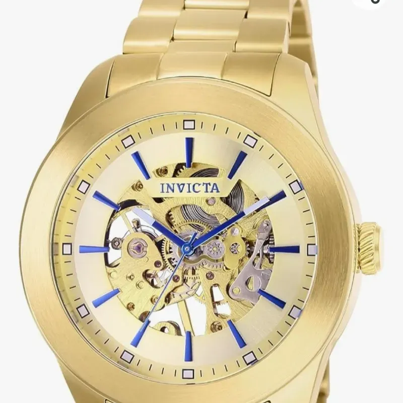 Invicta automatic Vintage gold watch men 48 mm