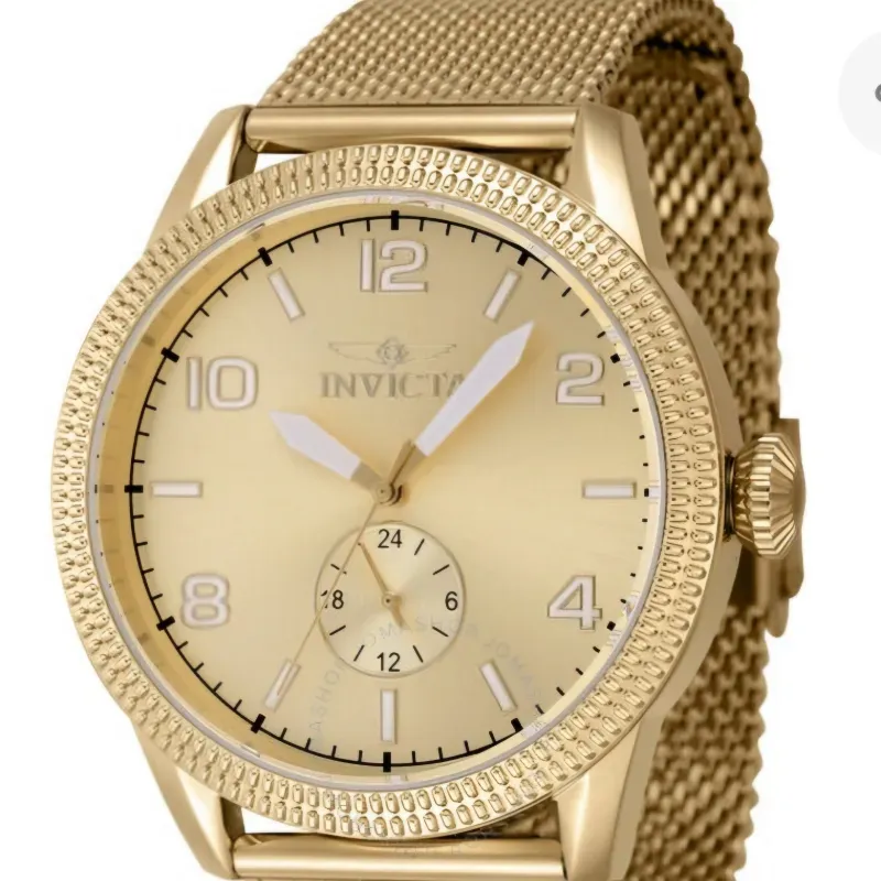 Invicta Reloj de cuarzo con esfera dorada para hombre Artículo 