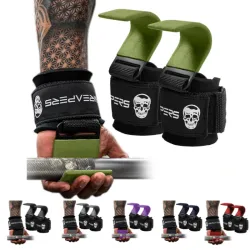 Ganchos de levantamiento de pesas (par)