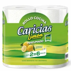 PAPEL DE COCINA LIMON PACK 2 ROLLOS CARICIAS