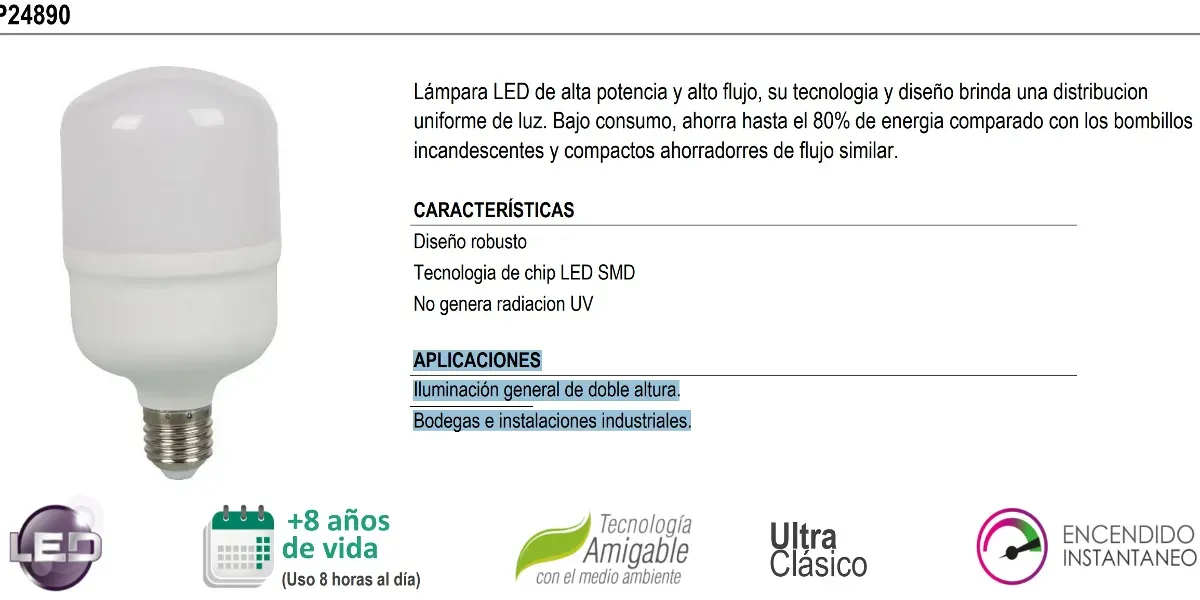 Lámpara LED De Techo, Ultra Slim, 20 W, 6 500 K, SL18 Megamex