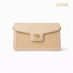 Cartera Crema Premium con Detalle Texturizado