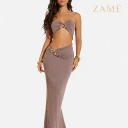 Conjunto Cut-Out con Detalles Dorados