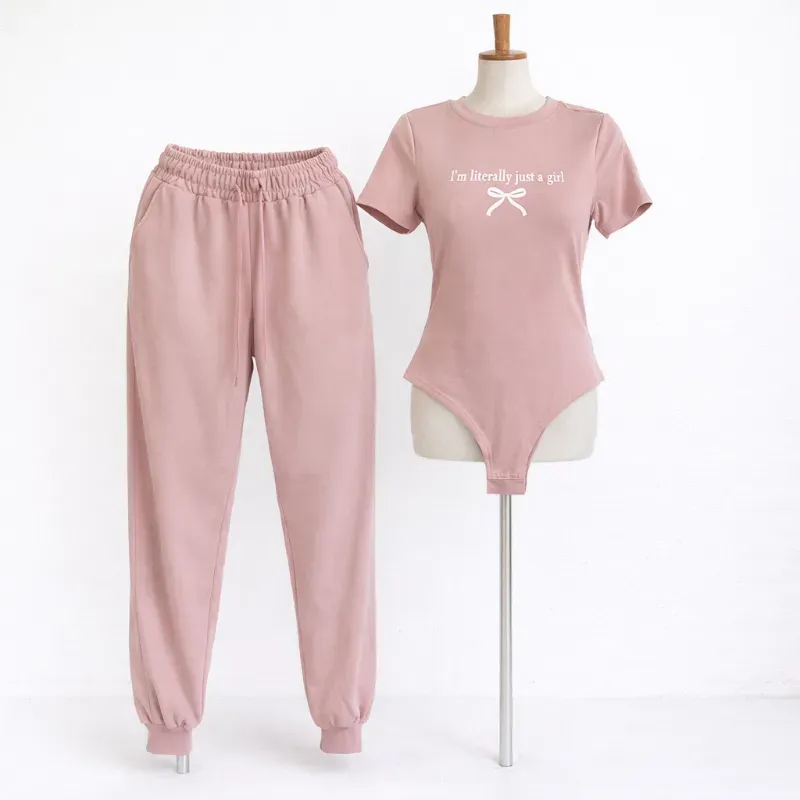 Conjunto Rosa Mujer Body + Jogger