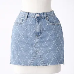 Falda Mini Denim Print